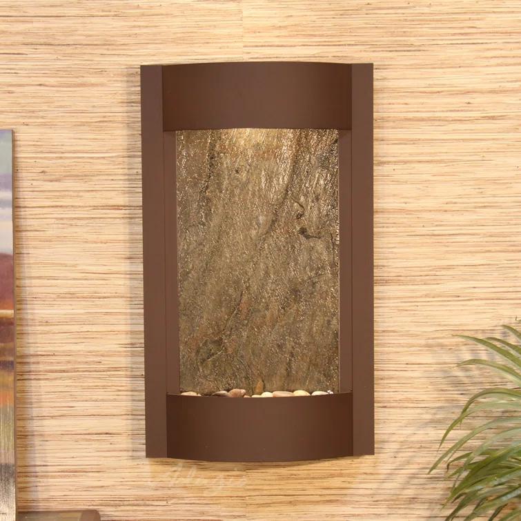 Adagio Fountains Serene Waters Acrylic Weather Resistant Wall Base Fountain with Light