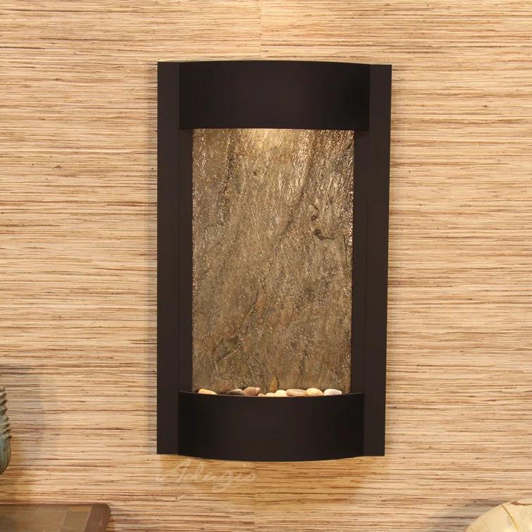 Serene Waters Acrylic Weather Resistant Wall Base Fountain with Light