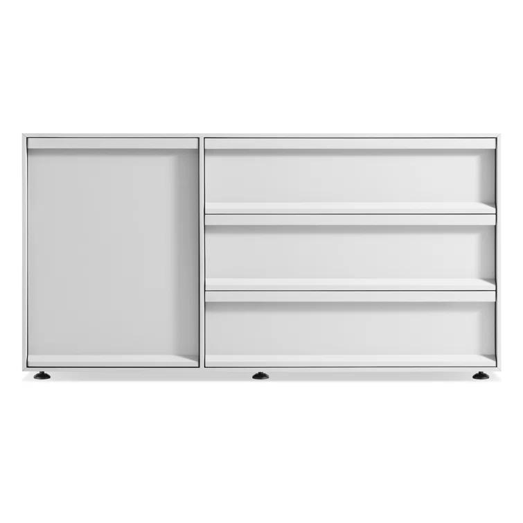 Superchoice White 1 Door/3 Drawer Modern Credenza