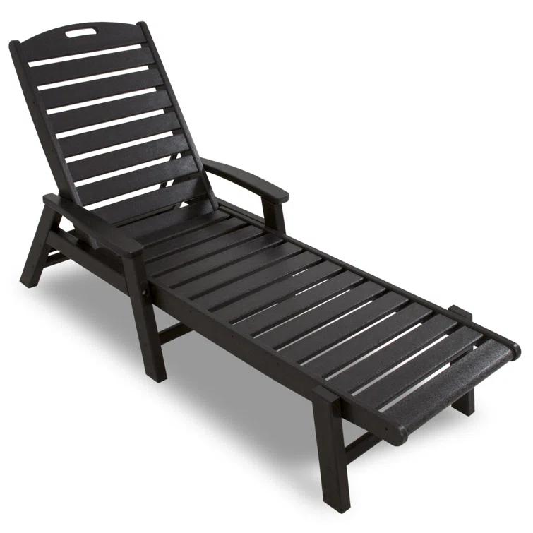 Yacht Club Chaise with Arms - Stackable