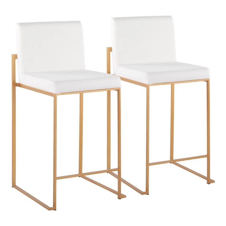 Rego Upholstered Counter Stool with Metal Frame