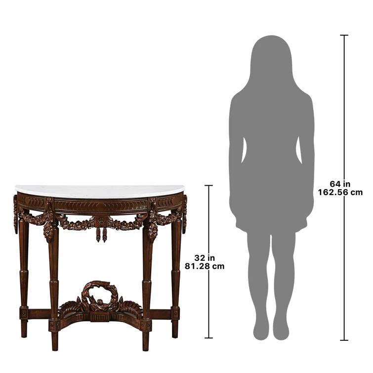 Chateau 34'' Genuine Marble Console Table