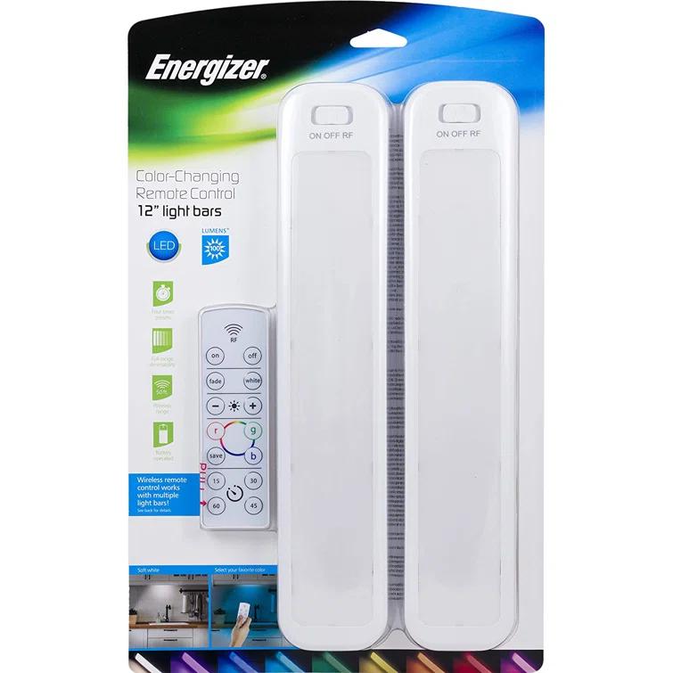 Enbrighten 12-inch Battery Operated Color-Changing LED Under Cabinet Light Bar with Remote