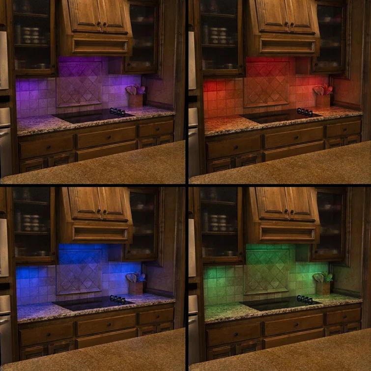 Enbrighten 12-inch Battery Operated Color-Changing LED Under Cabinet Light Bar with Remote