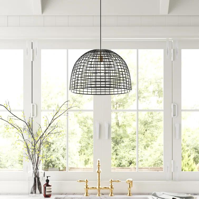 Wexler 1 - Light Pewter Single Pendant