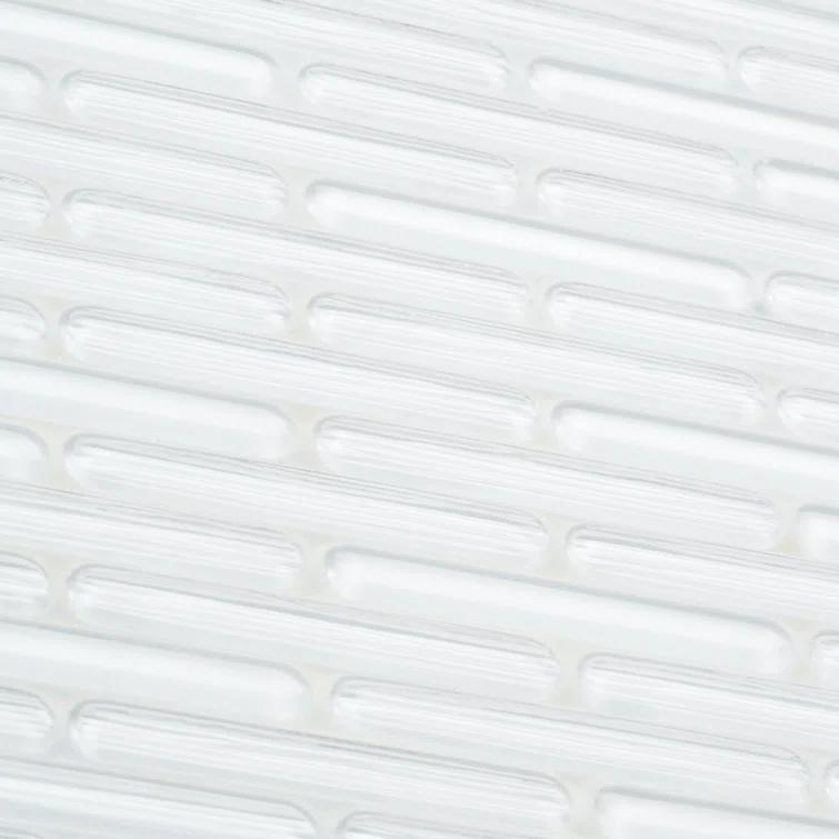 Reed 11.81 in. x 12.04 in. Polished Glass Wall Mosaic Tile (0.98 Sq. Ft. / Each)