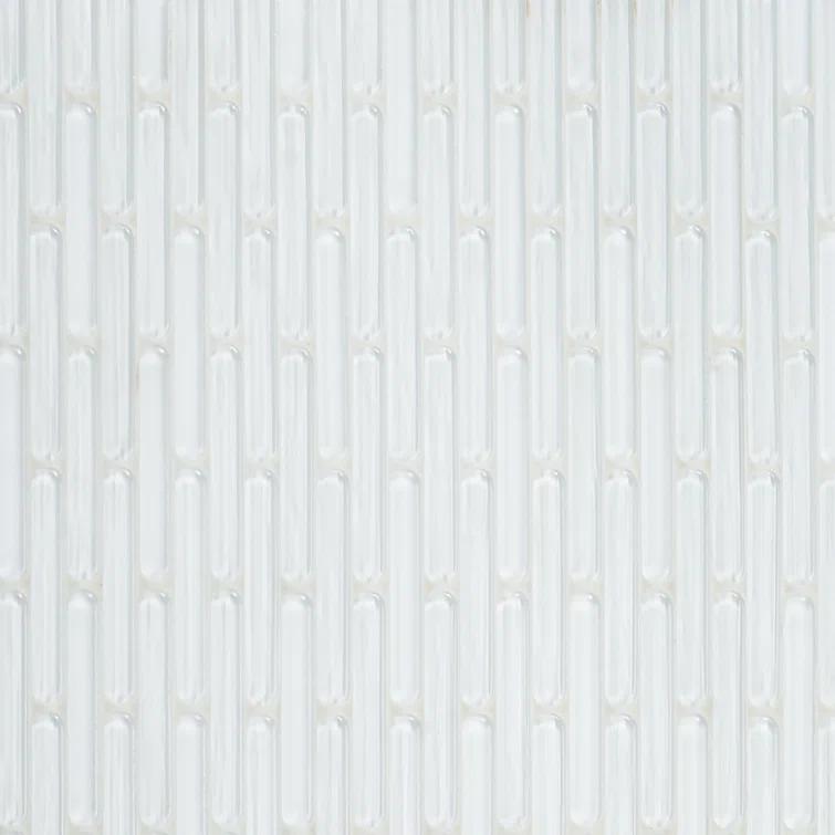 Reed 11.81 in. x 12.04 in. Polished Glass Wall Mosaic Tile (0.98 Sq. Ft. / Each)
