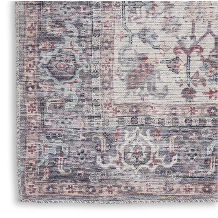 Machine Washable Oriental Gray Area Rug