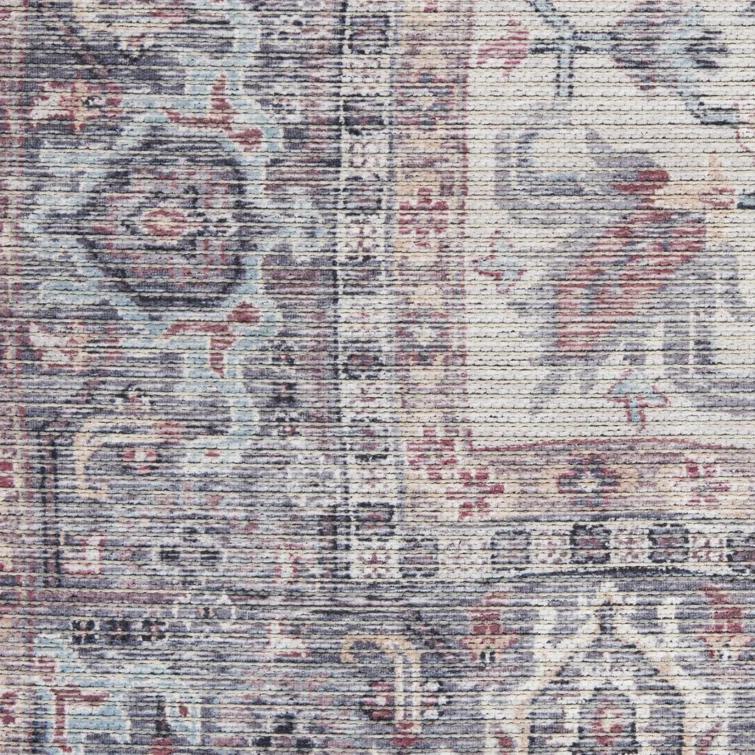 Machine Washable Oriental Gray Area Rug