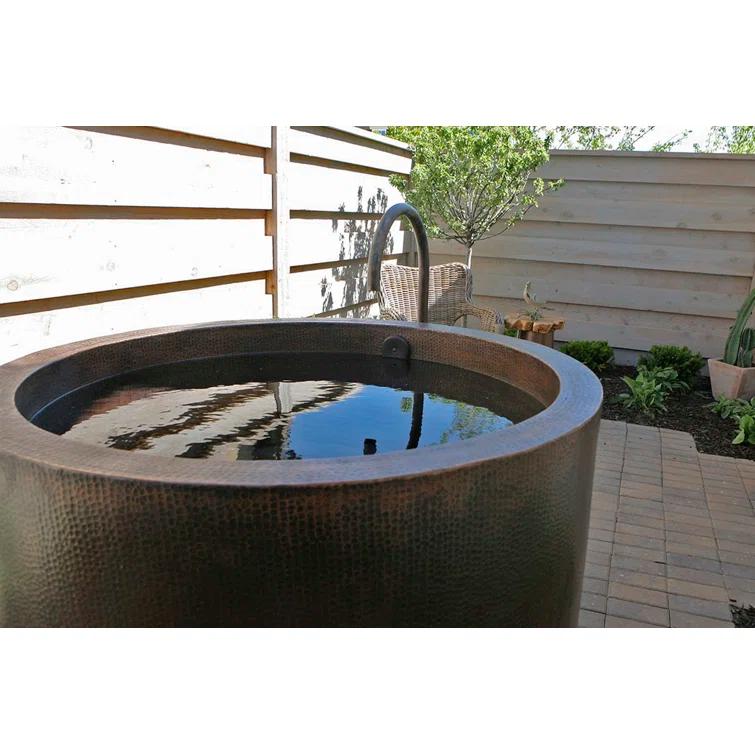 45" Hammered Copper Japanese Style Soaker Bathtub