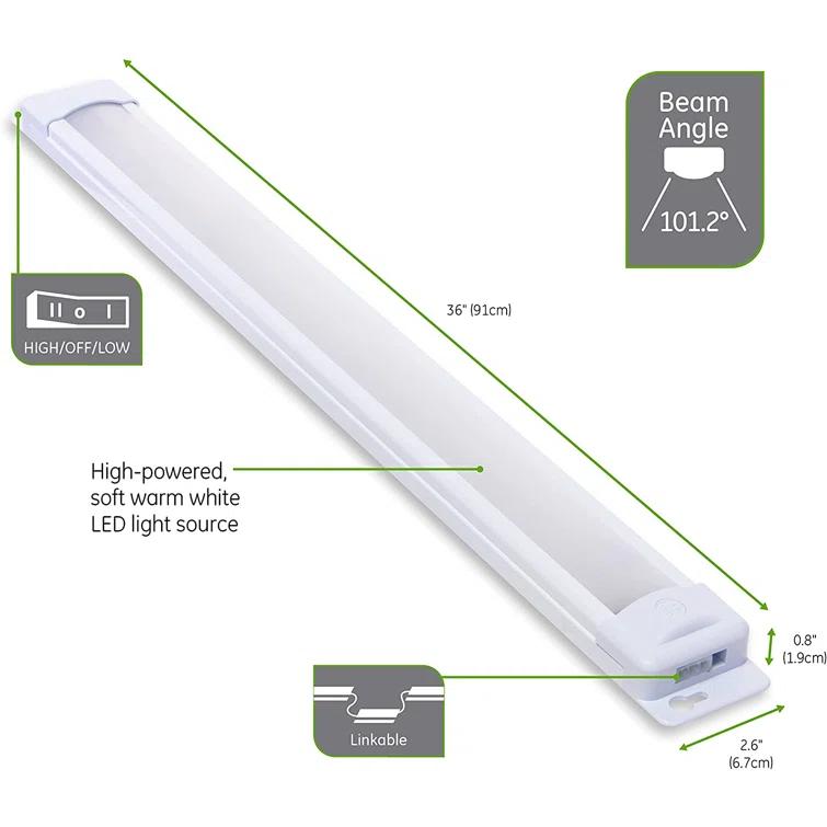 GE 38847-T1 Enbrighten 36-inch Plug-In Linkable LED Under Cabinet Light Fixture