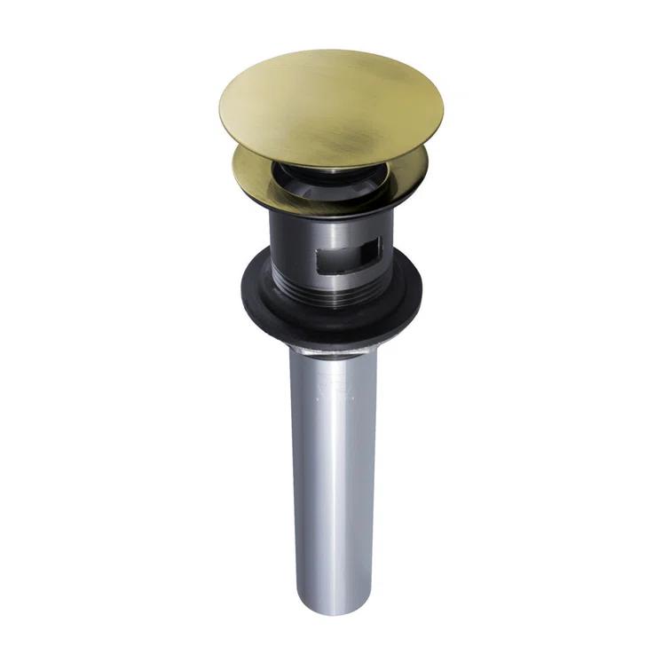 Kingston Brass Push Pop-Up Bathroom Sink Drain with Overflow, 22 Gauge