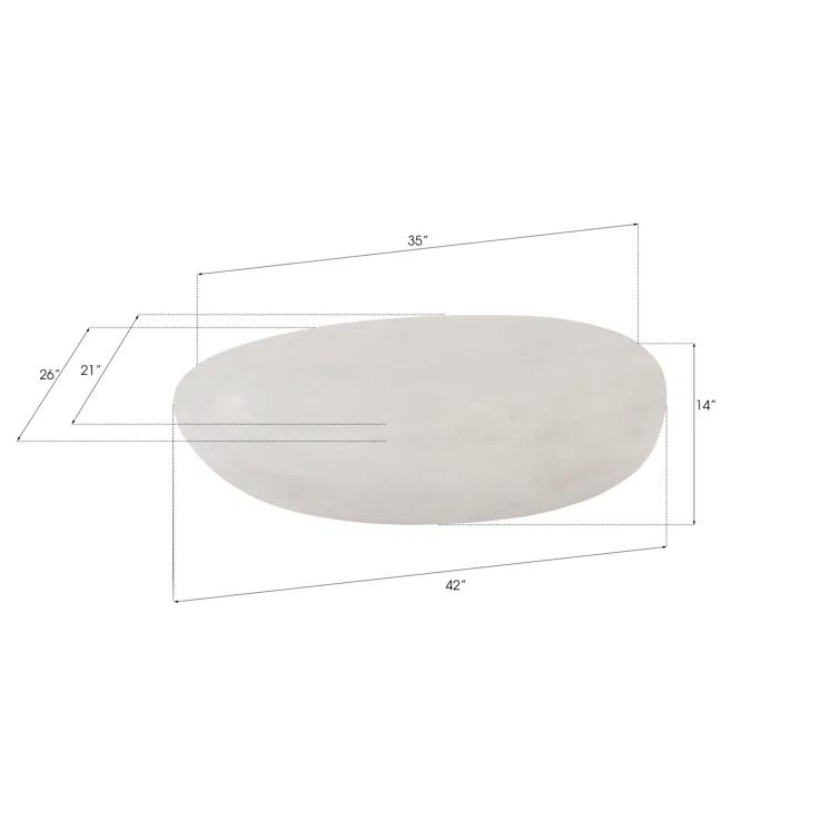 Roman Stone River Stone Solid Coffee Table