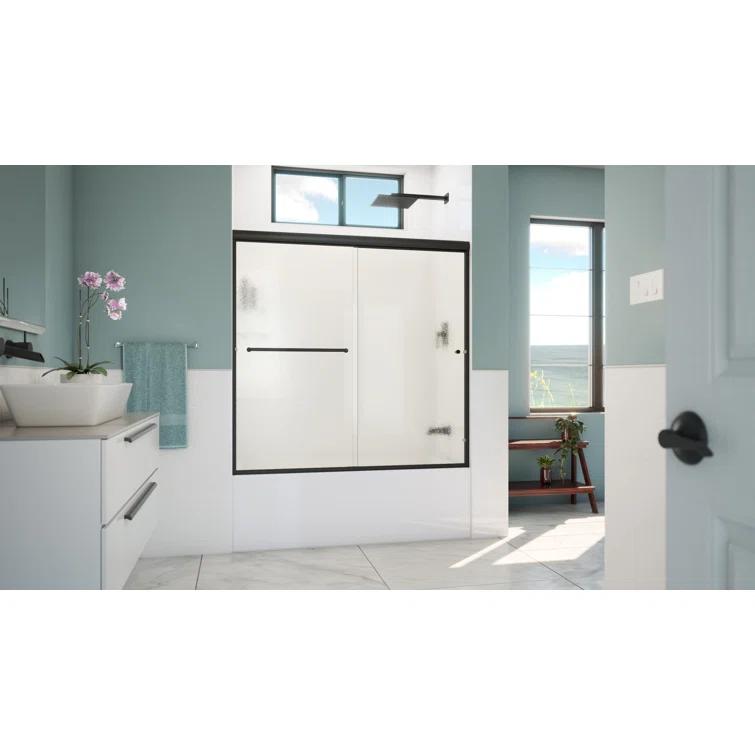 Leter 56" W x 57" H Bypass Semi-Frameless Tub Door