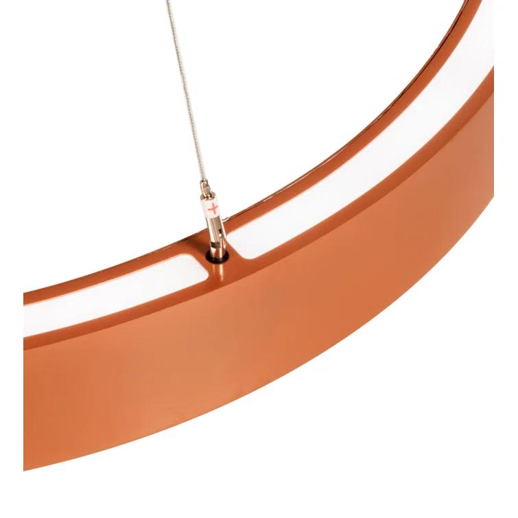 Anillo - Light Copper Metallic LED Unique/Statement Pendant