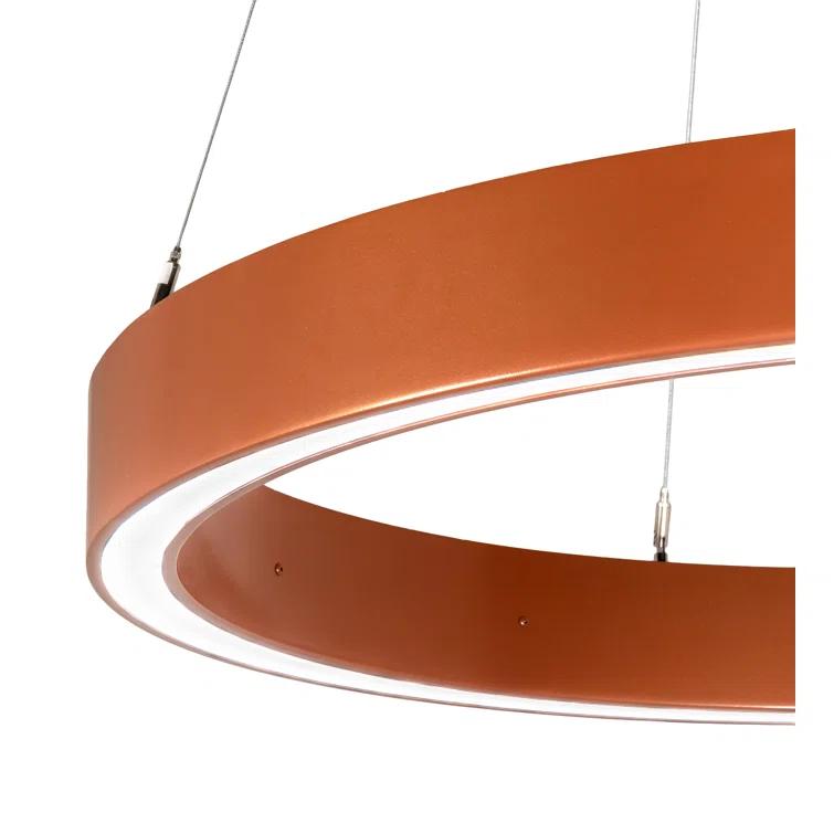 Anillo - Light Copper Metallic LED Unique/Statement Pendant