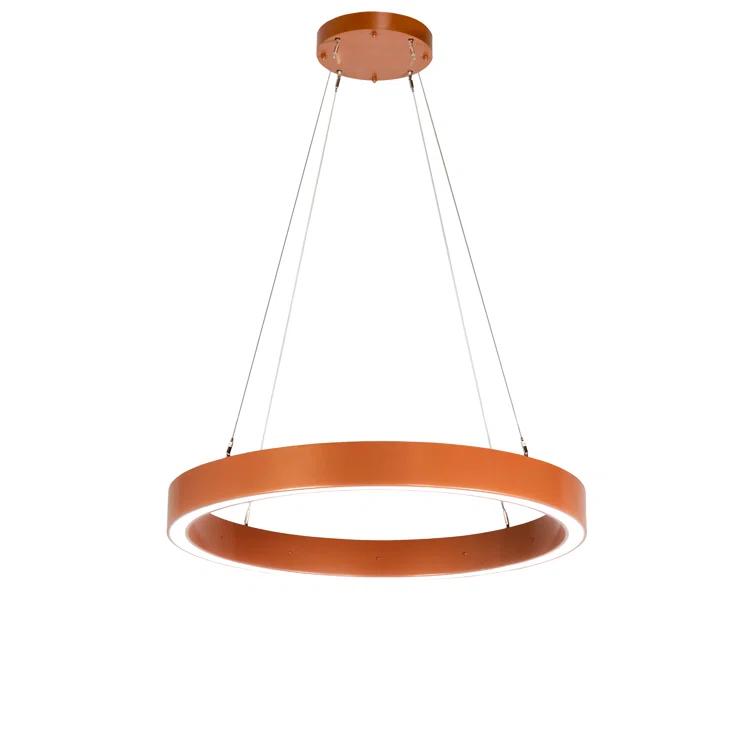 Anillo - Light Copper Metallic LED Unique/Statement Pendant