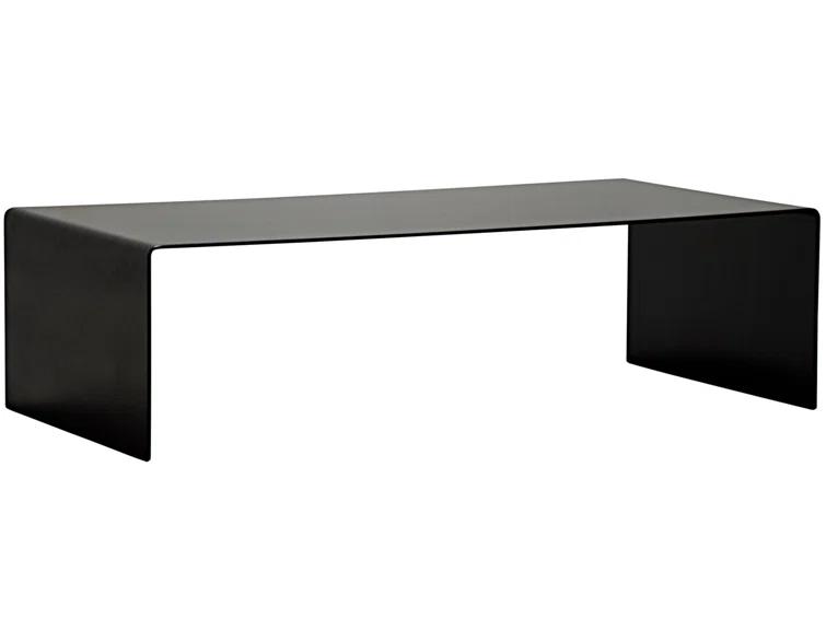 Black Rectangular Steel Industrial Coffee Table