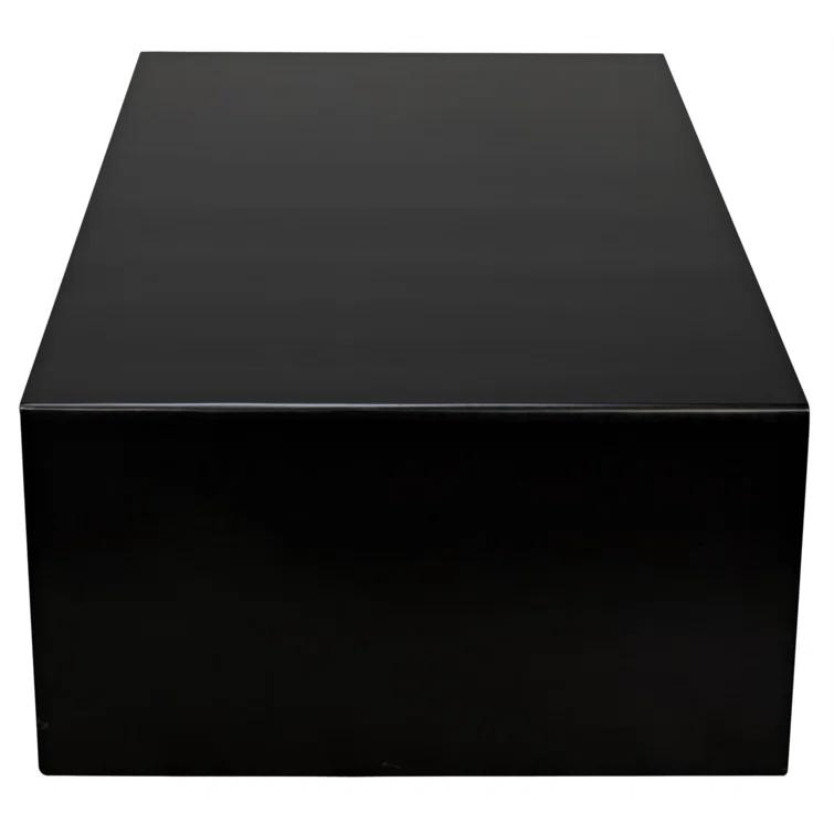 Black Rectangular Steel Industrial Coffee Table