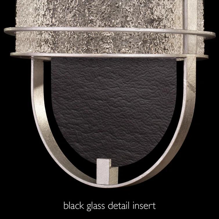 Bond Black/Silver LED Glass Island Pendant with Clear Detail
