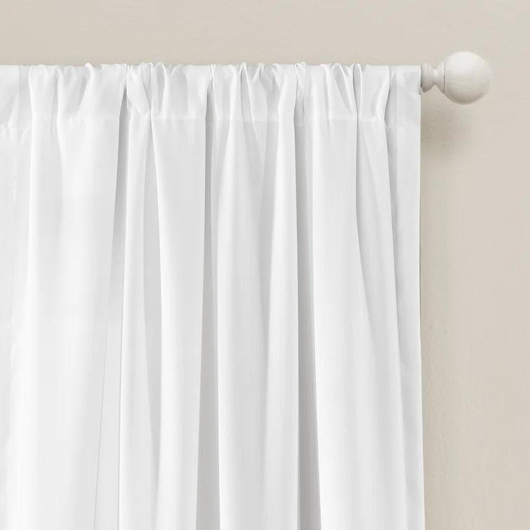 Lush Decor Polyester Semi Sheer Curtain Pair (Set of 2)