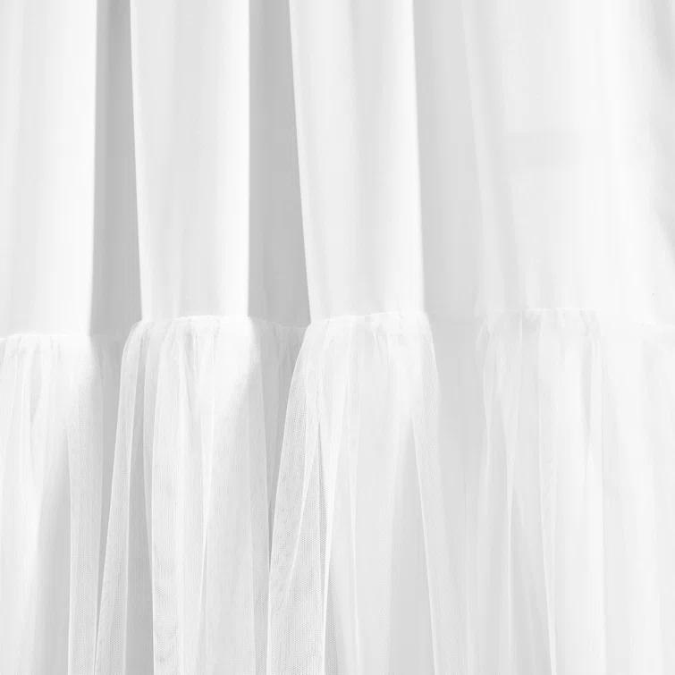 Lush Decor Polyester Semi Sheer Curtain Pair (Set of 2)