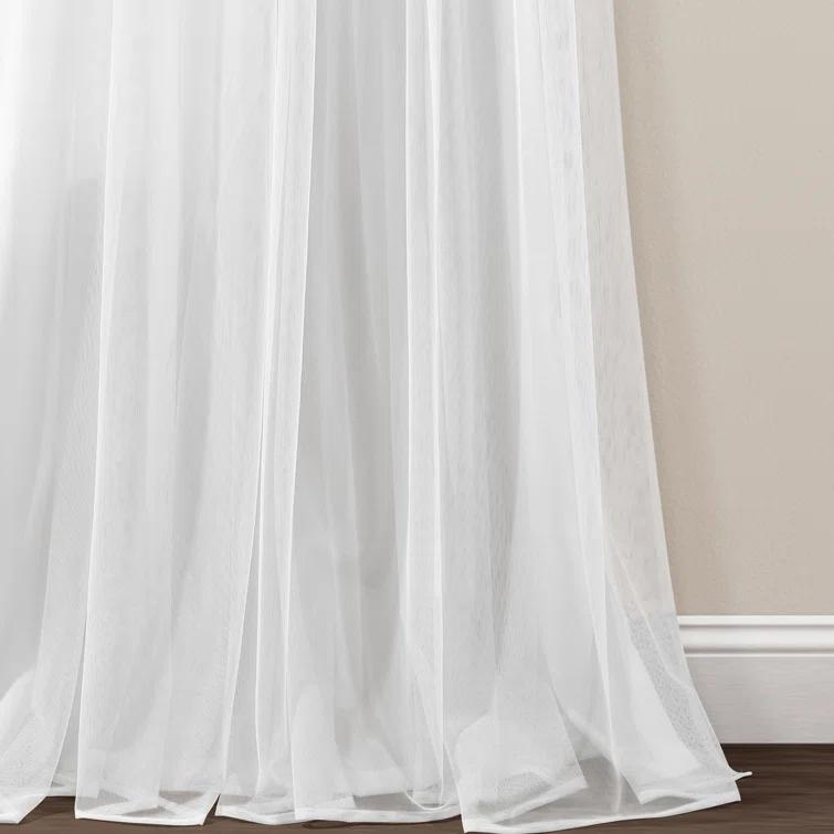 Lush Decor Polyester Semi Sheer Curtain Pair (Set of 2)
