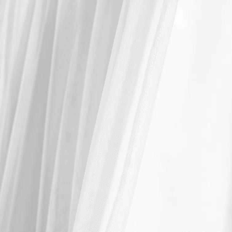 Lush Decor Polyester Semi Sheer Curtain Pair (Set of 2)