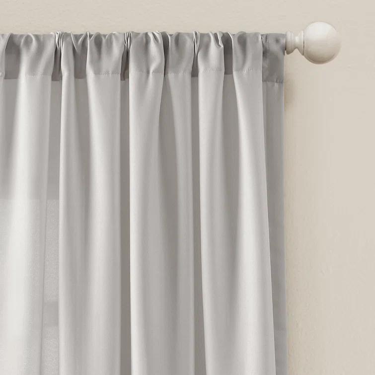 Lush Decor Polyester Semi Sheer Curtain Pair (Set of 2)