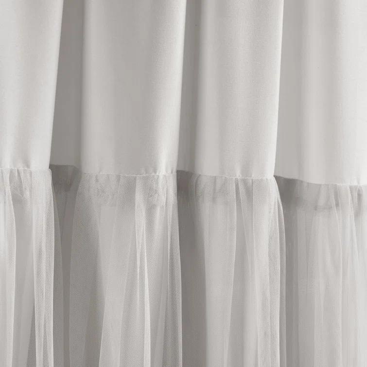 Lush Decor Polyester Semi Sheer Curtain Pair (Set of 2)
