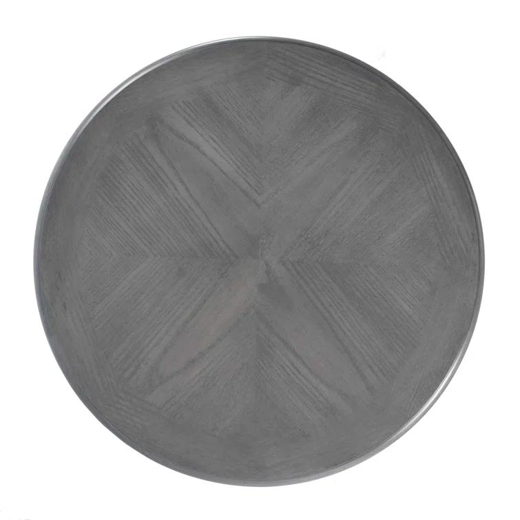 Butler Hellinger Round Gray Wood Lamp Table
