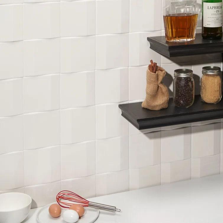 Ardor Edge 5.11 in. x 5.11 in. Metallic Porcelain 3D Wall Tile (4.12 Sq. Ft. / Case)