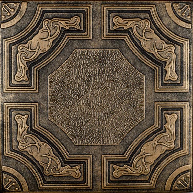 Evergreen 1.6 ft. x 1.6 ft. Polystyrene Glue-up Ceiling Tile