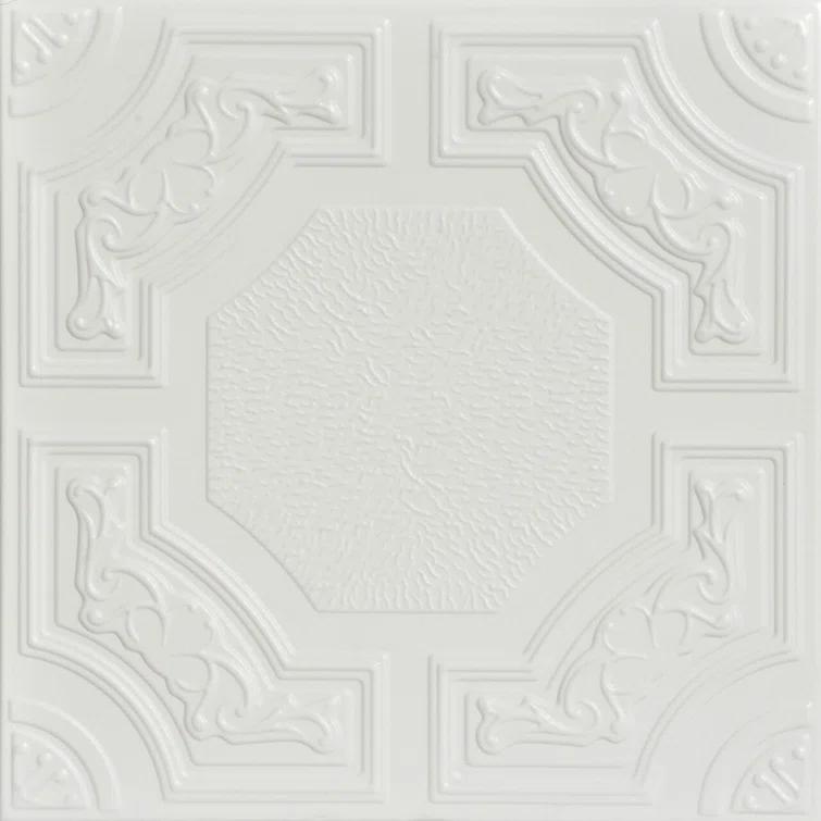 Evergreen 1.6 ft. x 1.6 ft. Polystyrene Glue-up Ceiling Tile