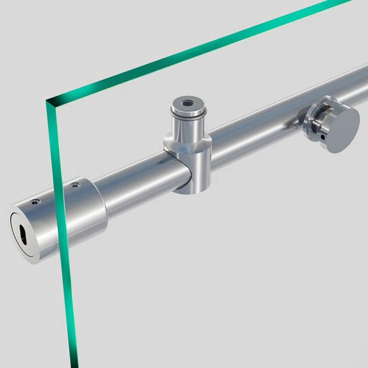 Eclipse 56" W x 74" H Single Sliding Frameless Shower Door