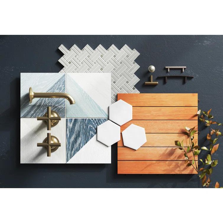 Supreme Tile Porcetile 10.08 in. x 11.64 in. Honeycomb Matte Porcelain Mosaic Wall and Floor Tile