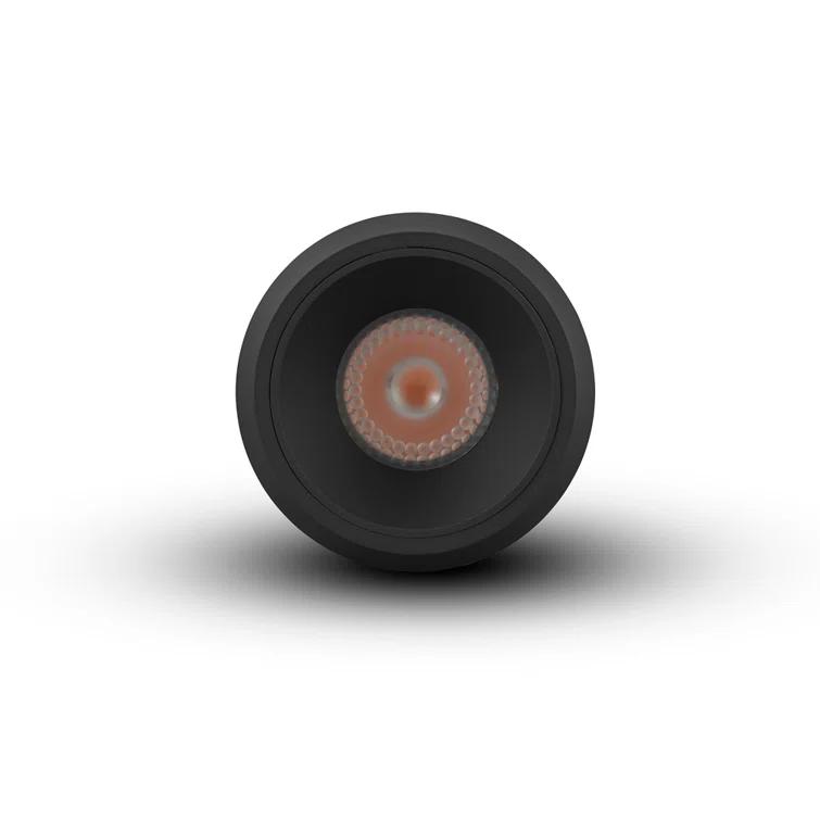 Node 3.5-in Round Integrated LED ETL Certified Surface Mounted Downlight, Beam Angle 33, Black
