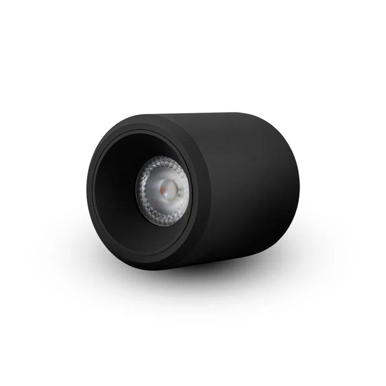 Node 3.5-in Round Integrated LED ETL Certified Surface Mounted Downlight, Beam Angle 33, Black
