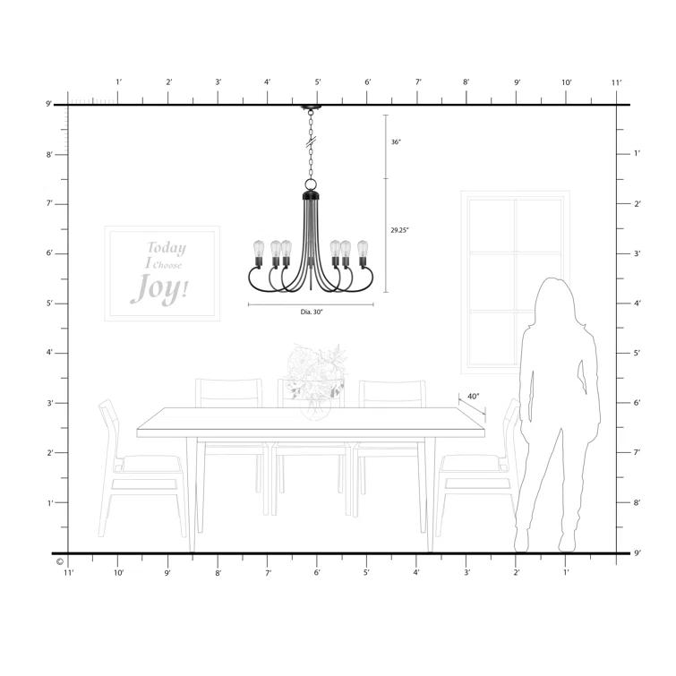 Hitterdal 7 - Light Dimmable Classic / Traditional Chandelier