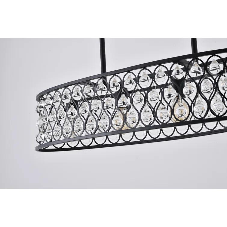Giolou 4-Light Gold Chandelier With Crystal Accent Shade