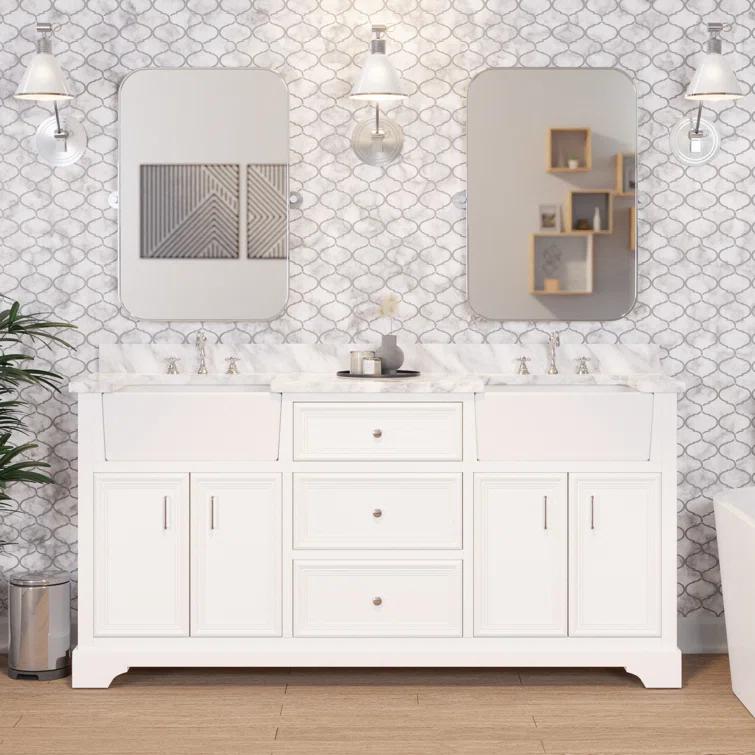 Emiliano 72'' Double Bathroom Vanity with Top