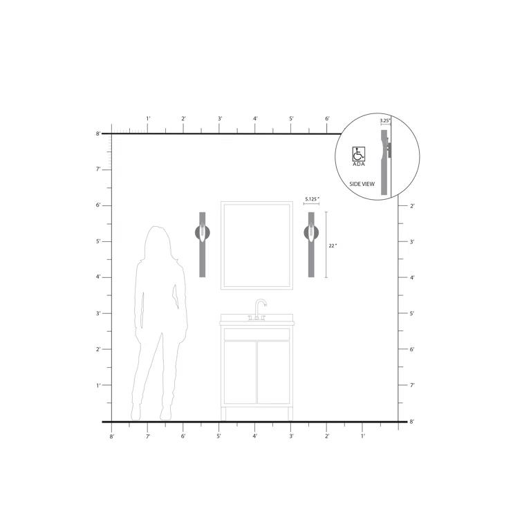 Clearlake Steel Armed Sconce