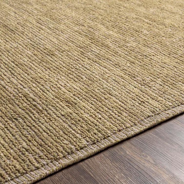 Viera Hand-Knotted Wool Striped Gray 5' x 7' Area Rug