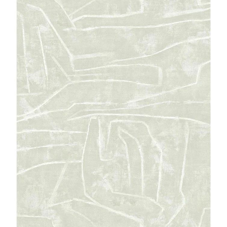 Beige Abstract Vinyl Peel and Stick Wallpaper Roll