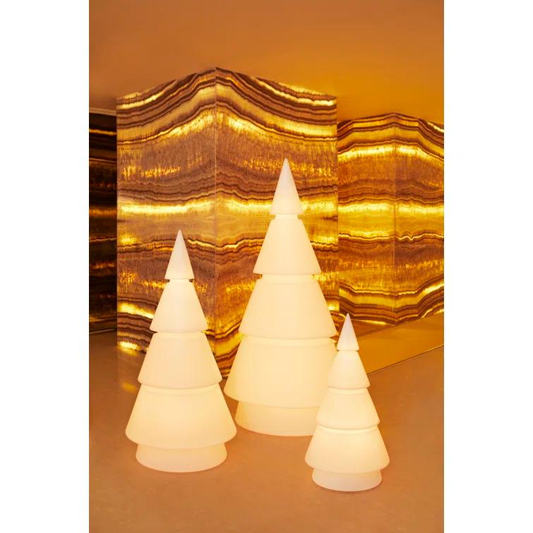Forest Matte Ice White Battery Powered LED Outdoor Floor Lamp