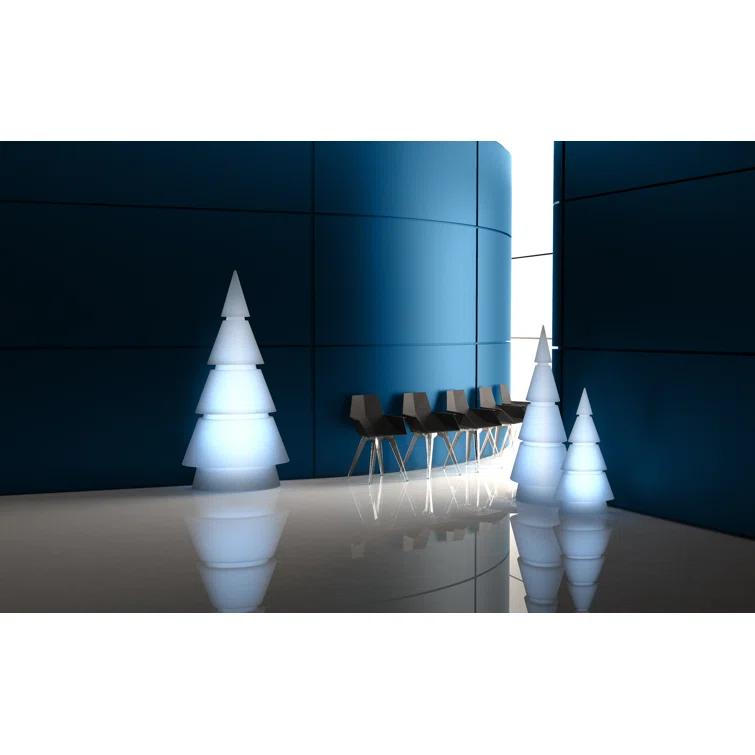 Forest Matte Ice White Battery Powered LED Outdoor Floor Lamp