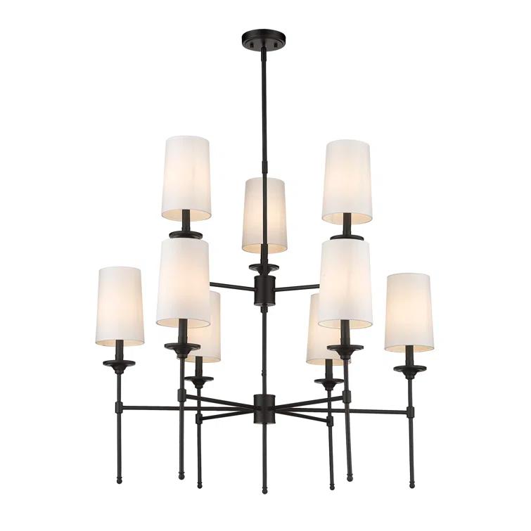 Hayse 9 - Light Dimmable Tiered Chandelier