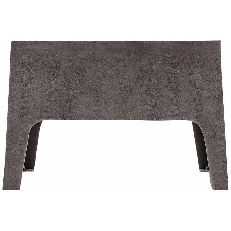 Black Square Metal Storage Cocktail Table