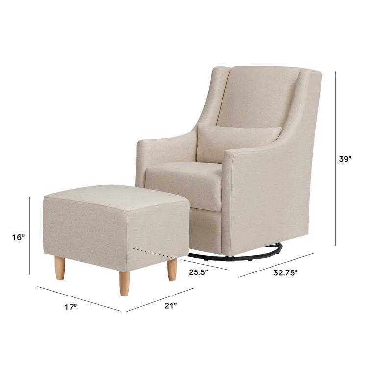 Toco Swivel Glider with Ottoman Set