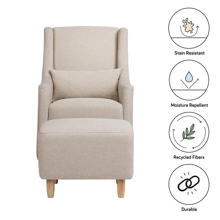 Toco Swivel Glider with Ottoman Set